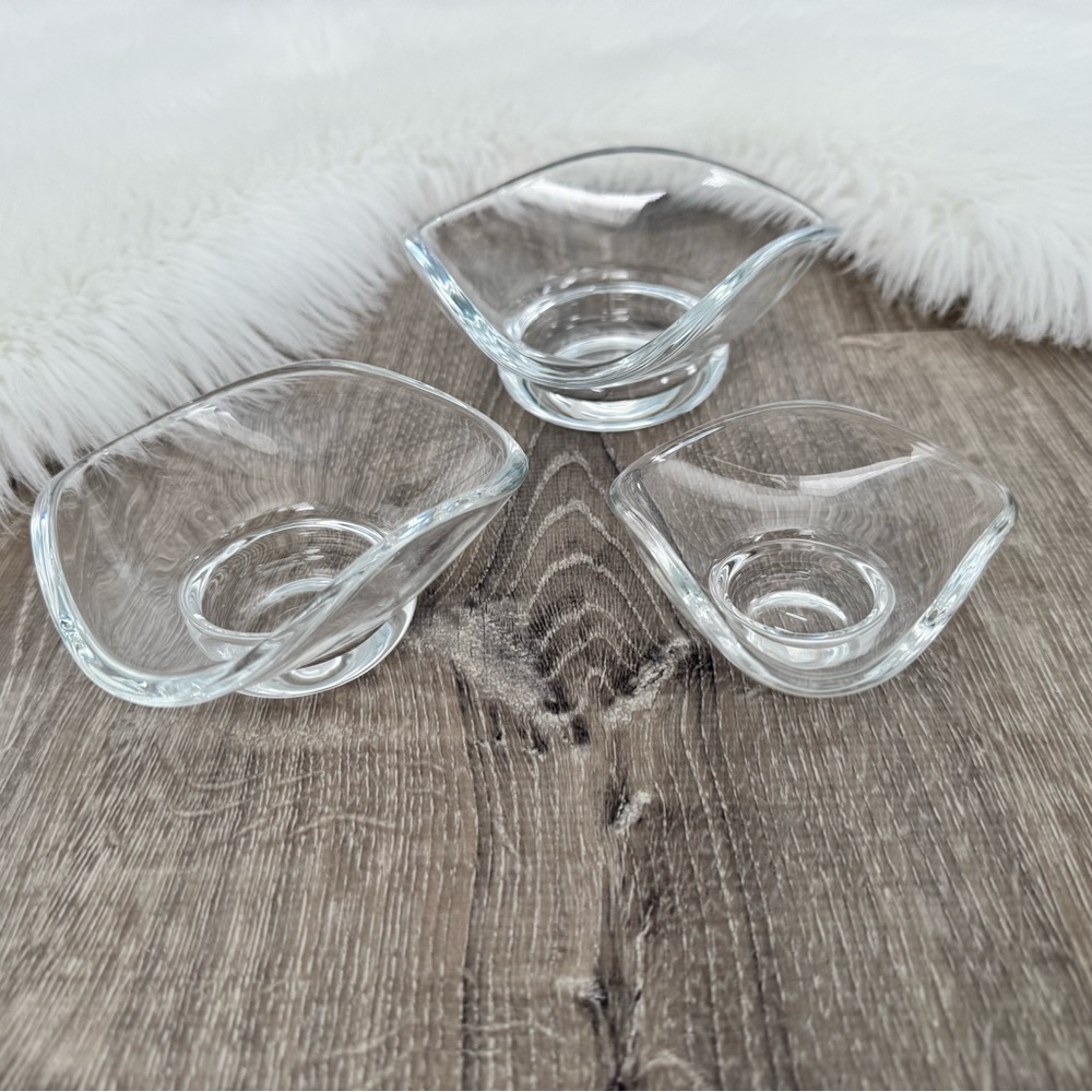 ✨”SIN” Urch Glass Decorative Bowls Set of 3 NEW In Box
